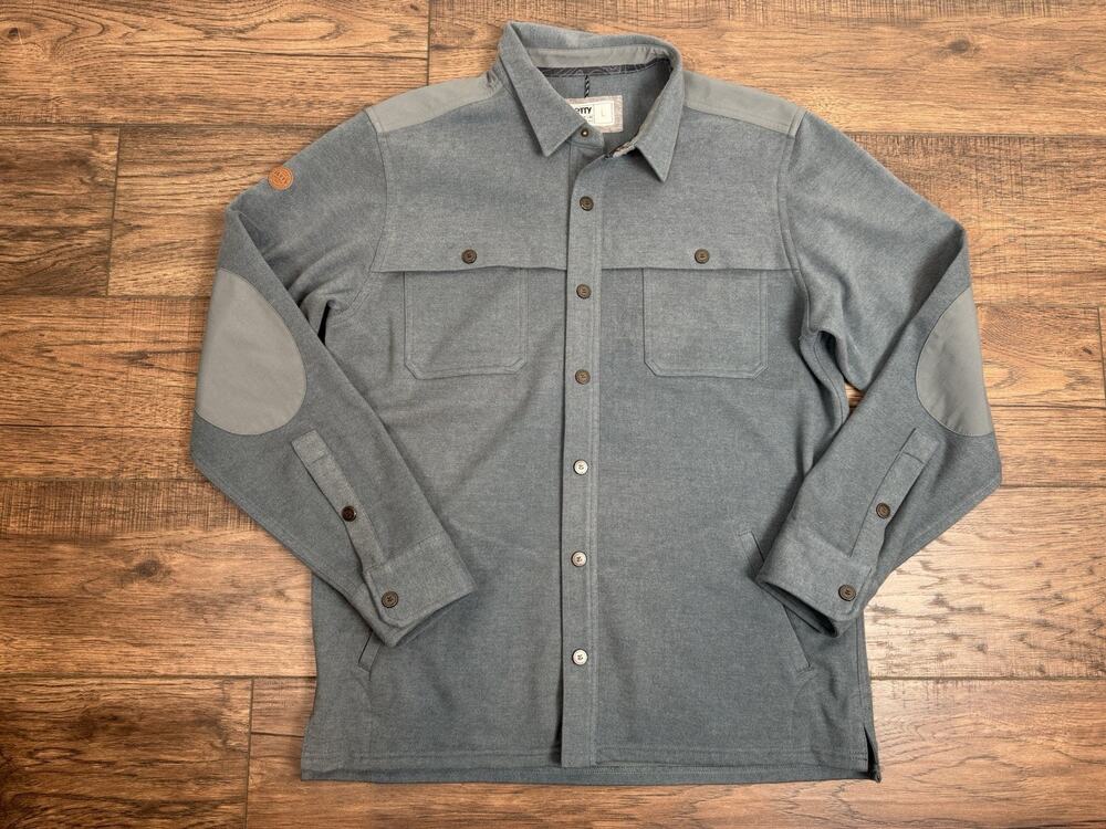 Jetty Men’s Maverick JacShirt Storm Blue Button Up Jacket Sz Large New